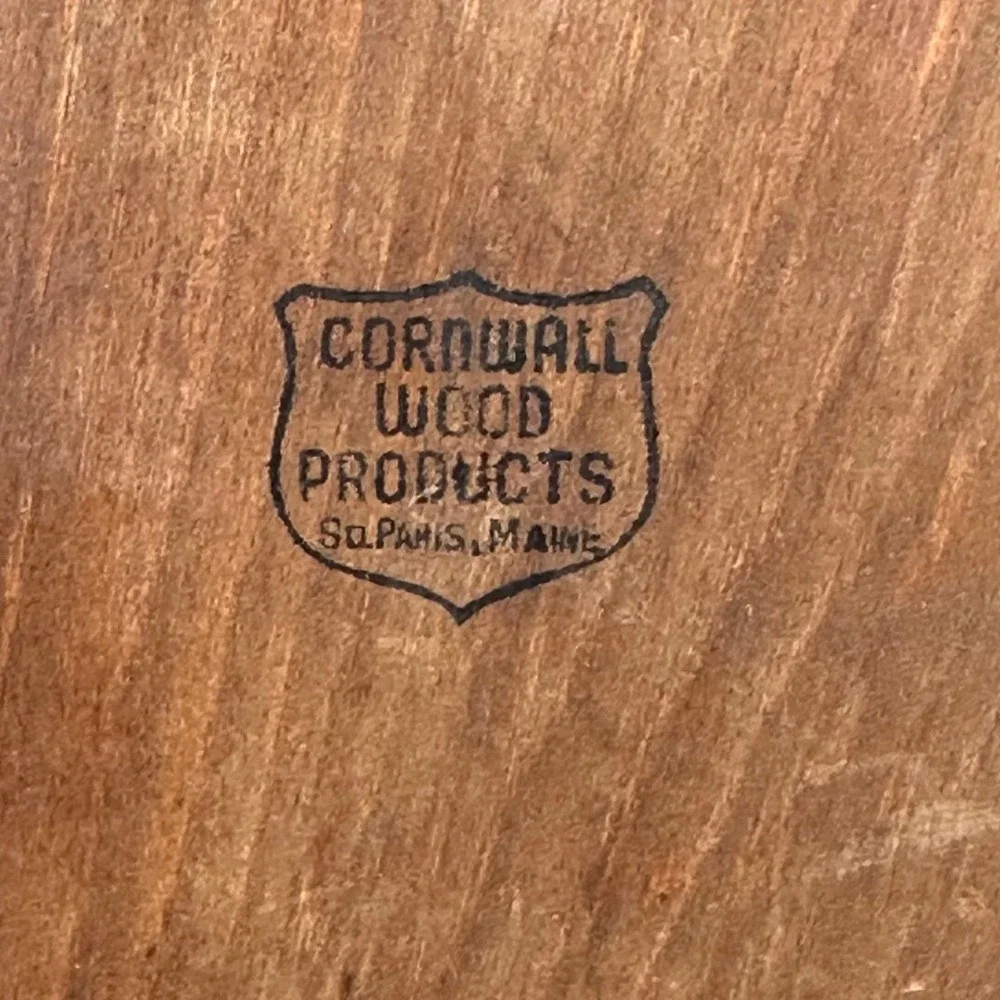 Wood Lollipop Box Maine Americana Candy Bin Cornwall Wood Products Vintage 50s